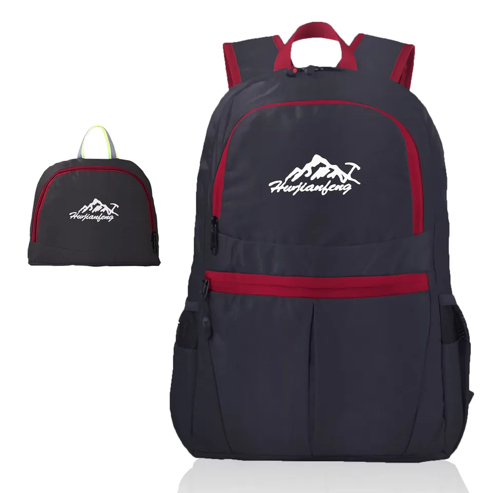 Intirilife Faltbarer Rucksack 36L Schwarz Wasserdicht Daypack