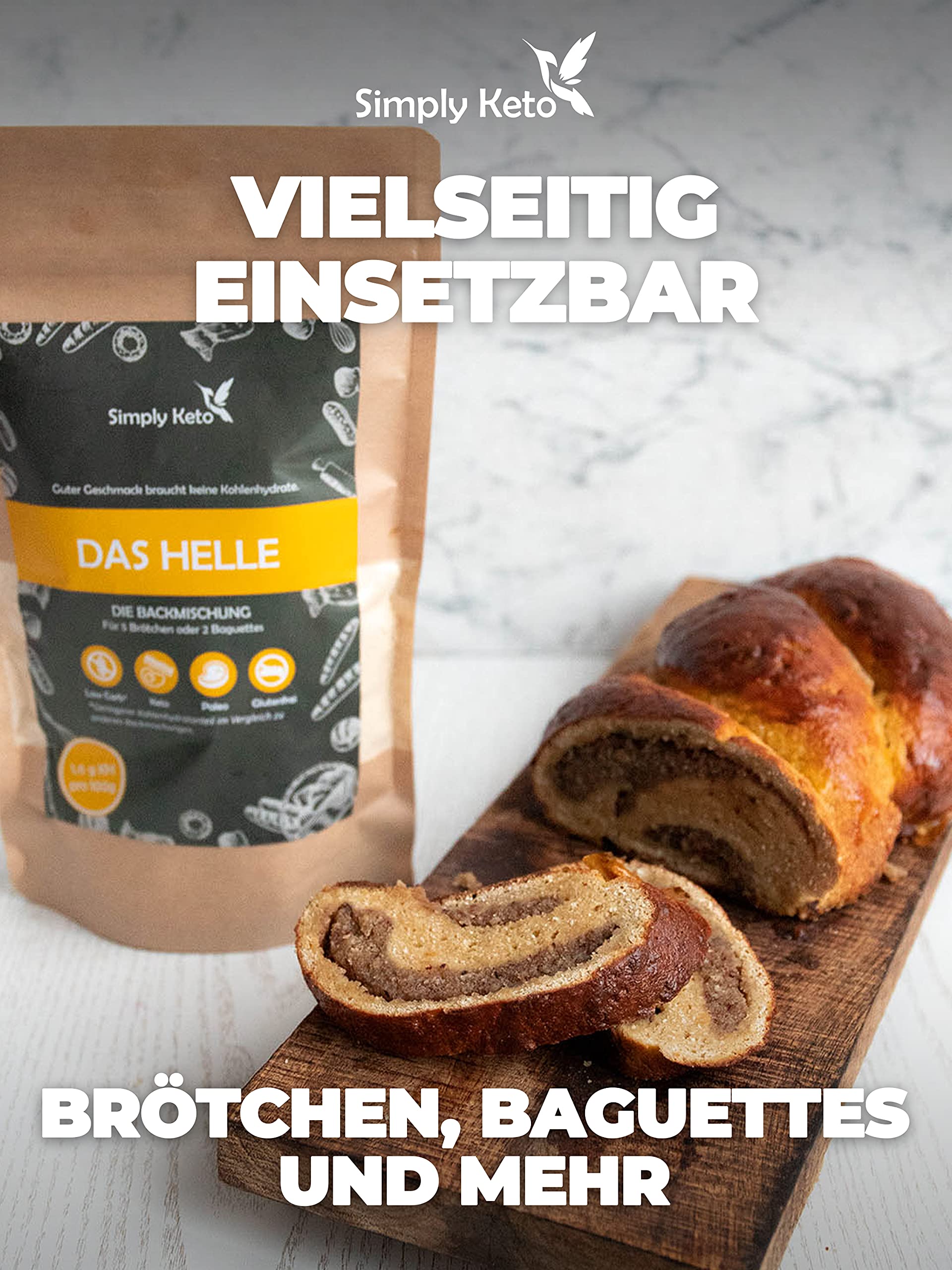Simply Keto Die Helle Brot Backmischung 260 g Low Carb