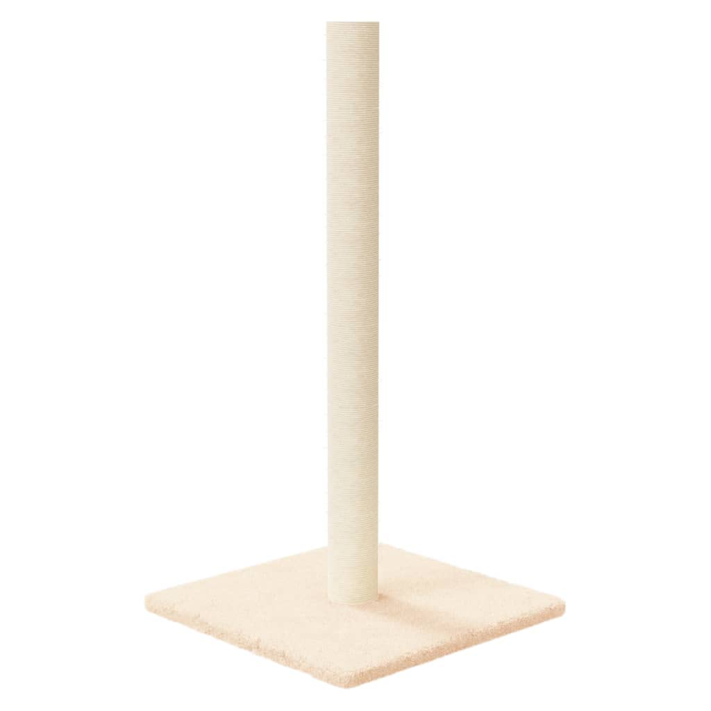 vidaXL Kratzsäule Creme 35x35x70cm Sisal Plüsch Katze