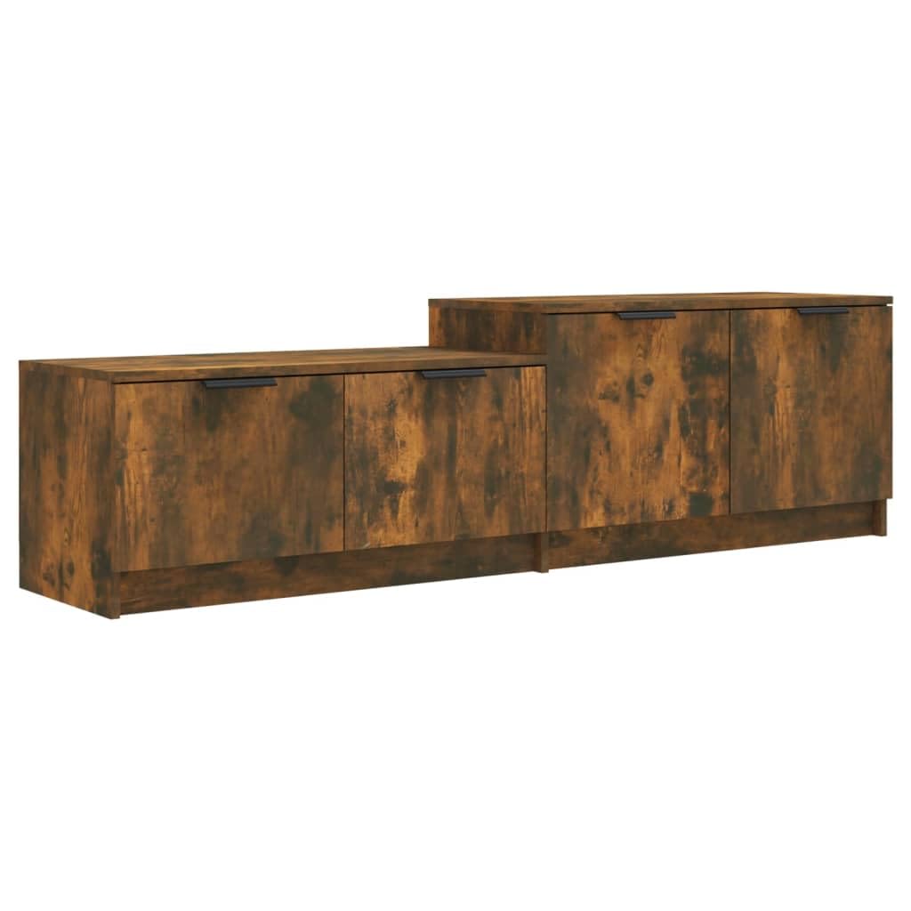 vidaXL TV Schrank Räuchereiche 158,5x36x45cm Holzwerkstoff 4-Türen