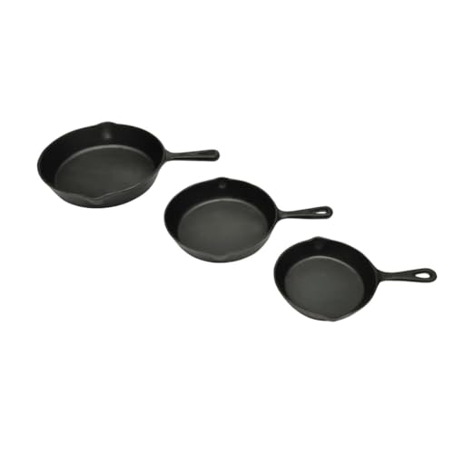 vidaXL Heim & Garten Steakpfannen Set Gusseisen 3-tlg 27 cm Induktion