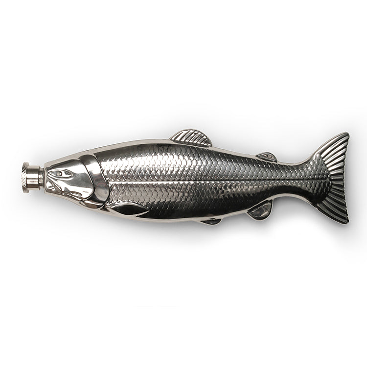 Kikkerland Kitchen Fish Flask Flachmann Edelstahl Fisch