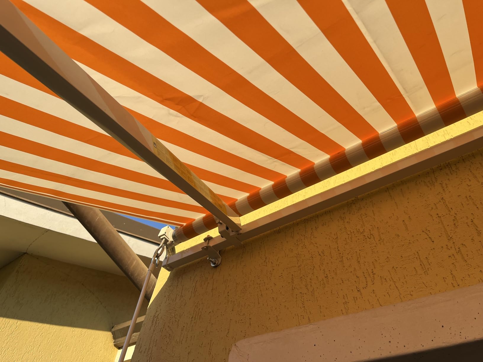 vidaXL Markise 450x350cm Anthrazit-Weiß manuell Alu