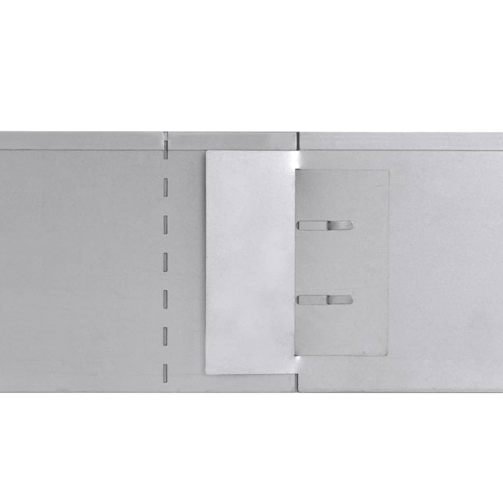 vidaXL Heim & Garten Rasenkante 100x14 cm 5er Set verzinkt