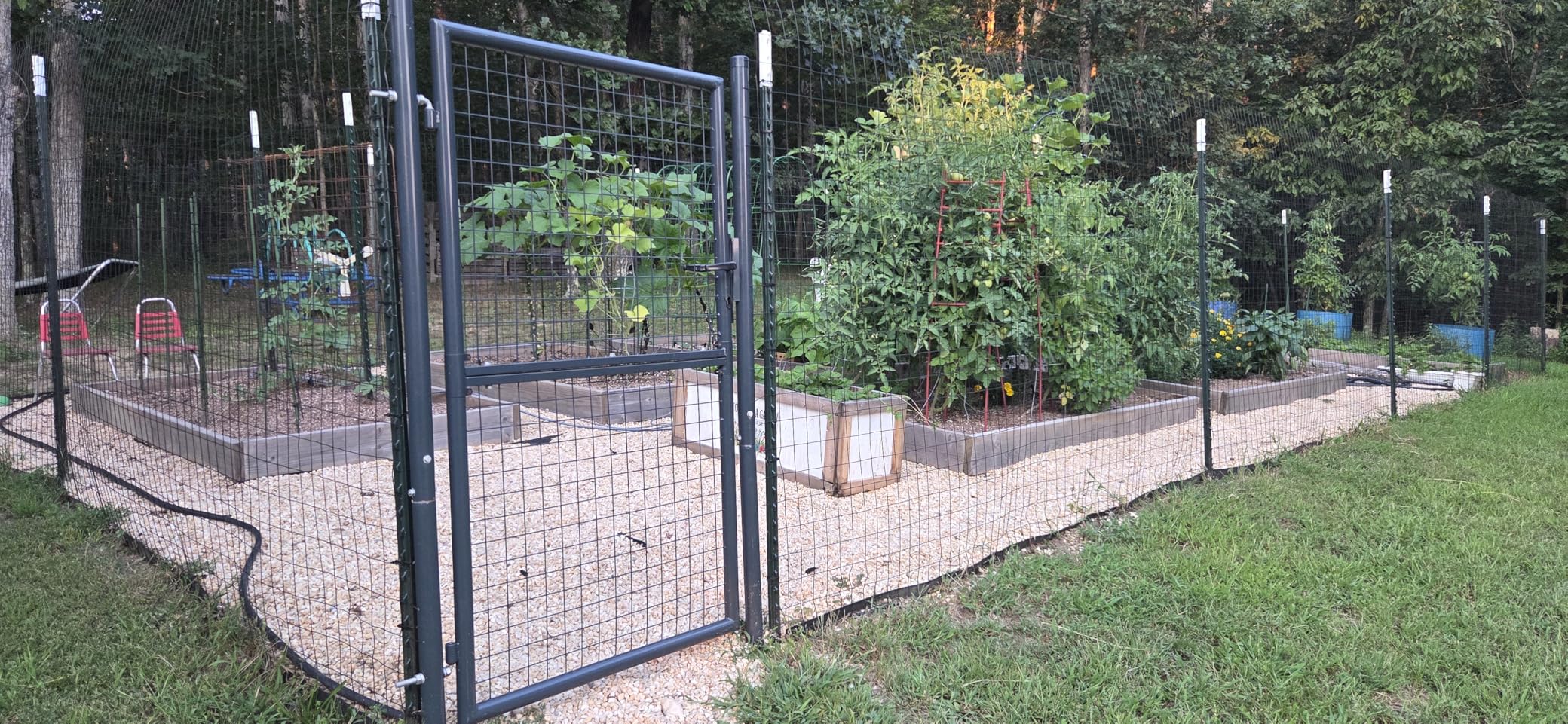 vidaXL Heim & Garten Gartentor 100x150 cm Grau Stahl