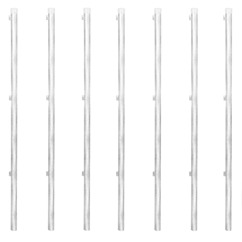 vidaXL Heim & Garten Maschendrahtzaun 15x0,8 m Silber verzinkt