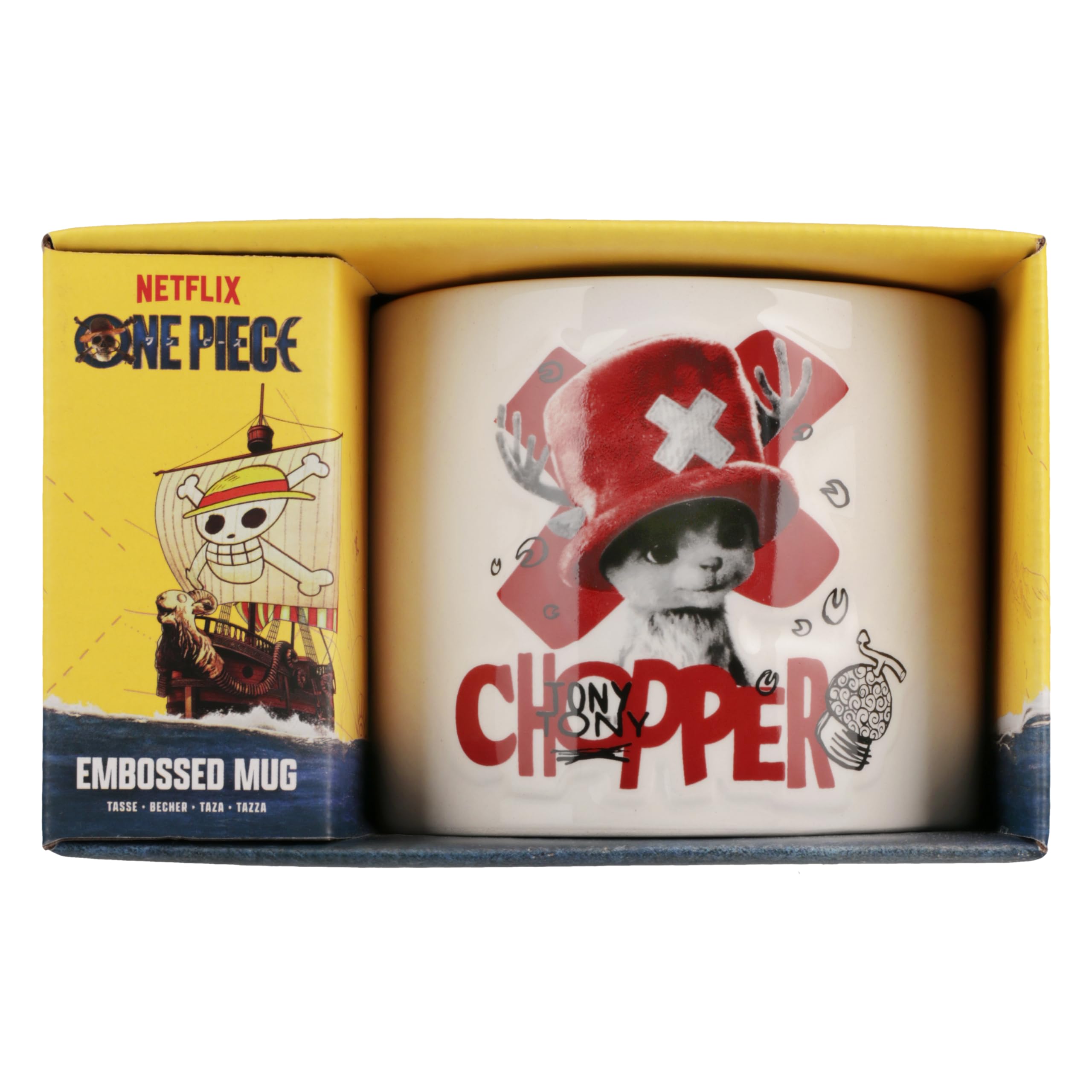 Paladone One Piece Chopper Tasse 400 ml Keramik Creme