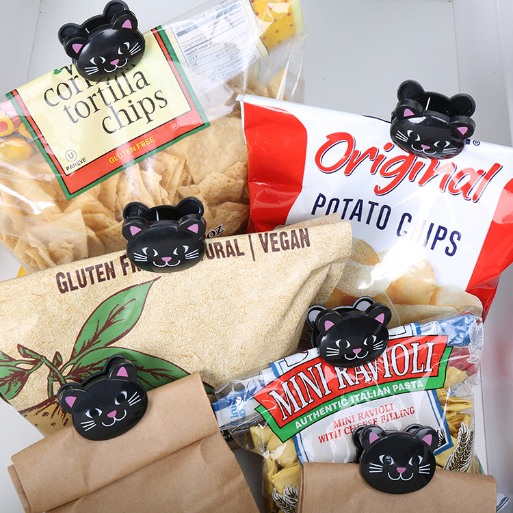 Kikkerland Kitchen Cat Tütenclips Set Katzen Design
