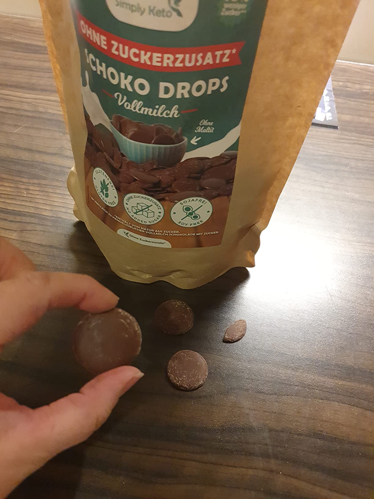 Simply Keto Schokodrops Vollmilch 200 g ohne Zuckerzusatz
