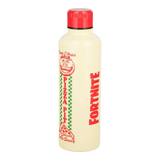 Paladone Fortnite Pizza Pit Edelstahlflasche 500ml Schraubverschluss
