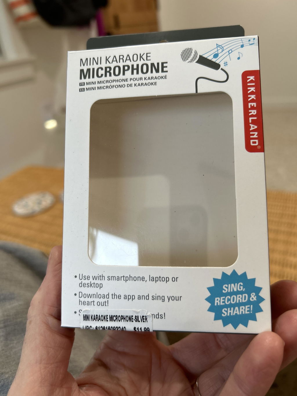 Kikkerland Mini Mikrofon für Handy 3,5 mm Social Media