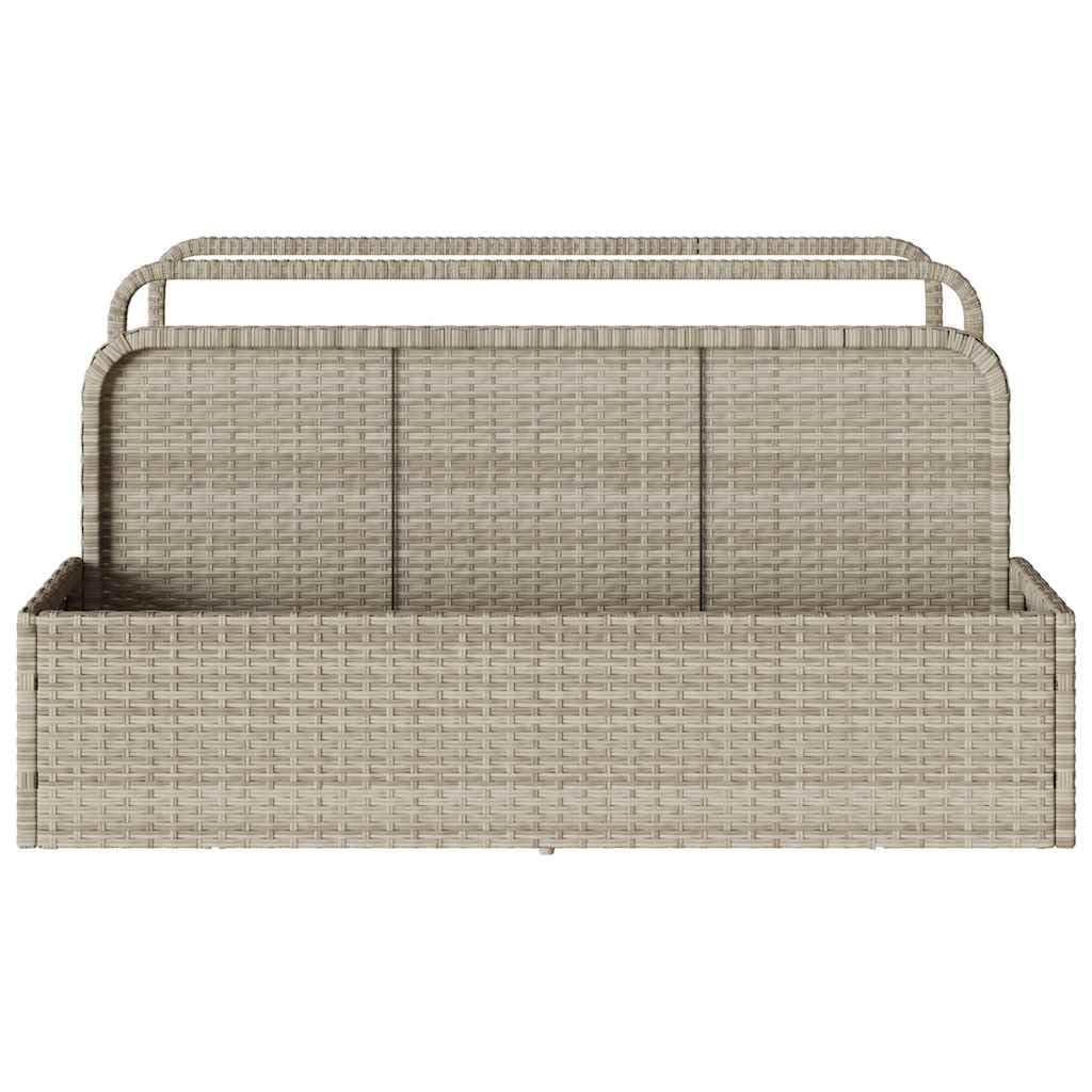 vidaXL Pool Aufbewahrungsbehälter Poly Rattan Box 110x100x57 Hellgrau