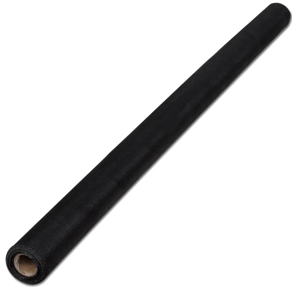 vidaXL Heim & Garten Fiberglas Fliegengitter 100x500cm Schwarz