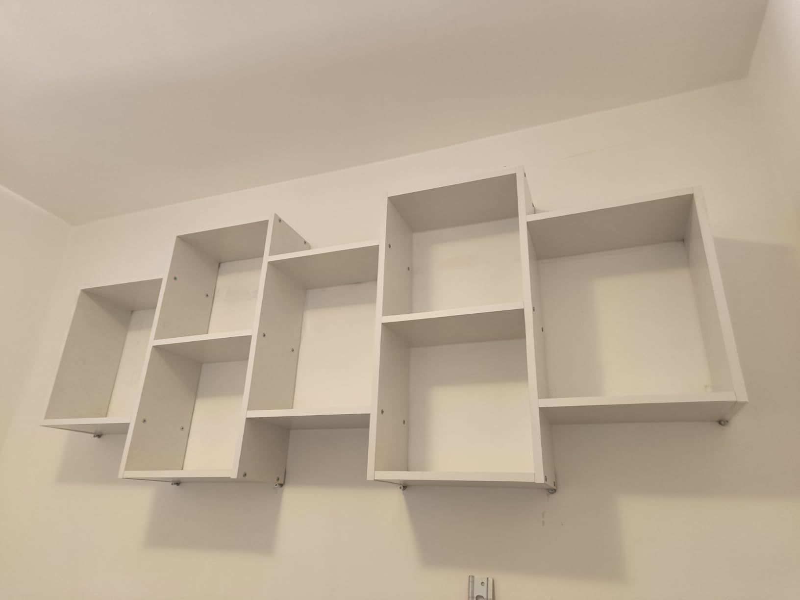 vidaXL Wandregal Weiß 159x18x65 cm Holzwerkstoff schwebend