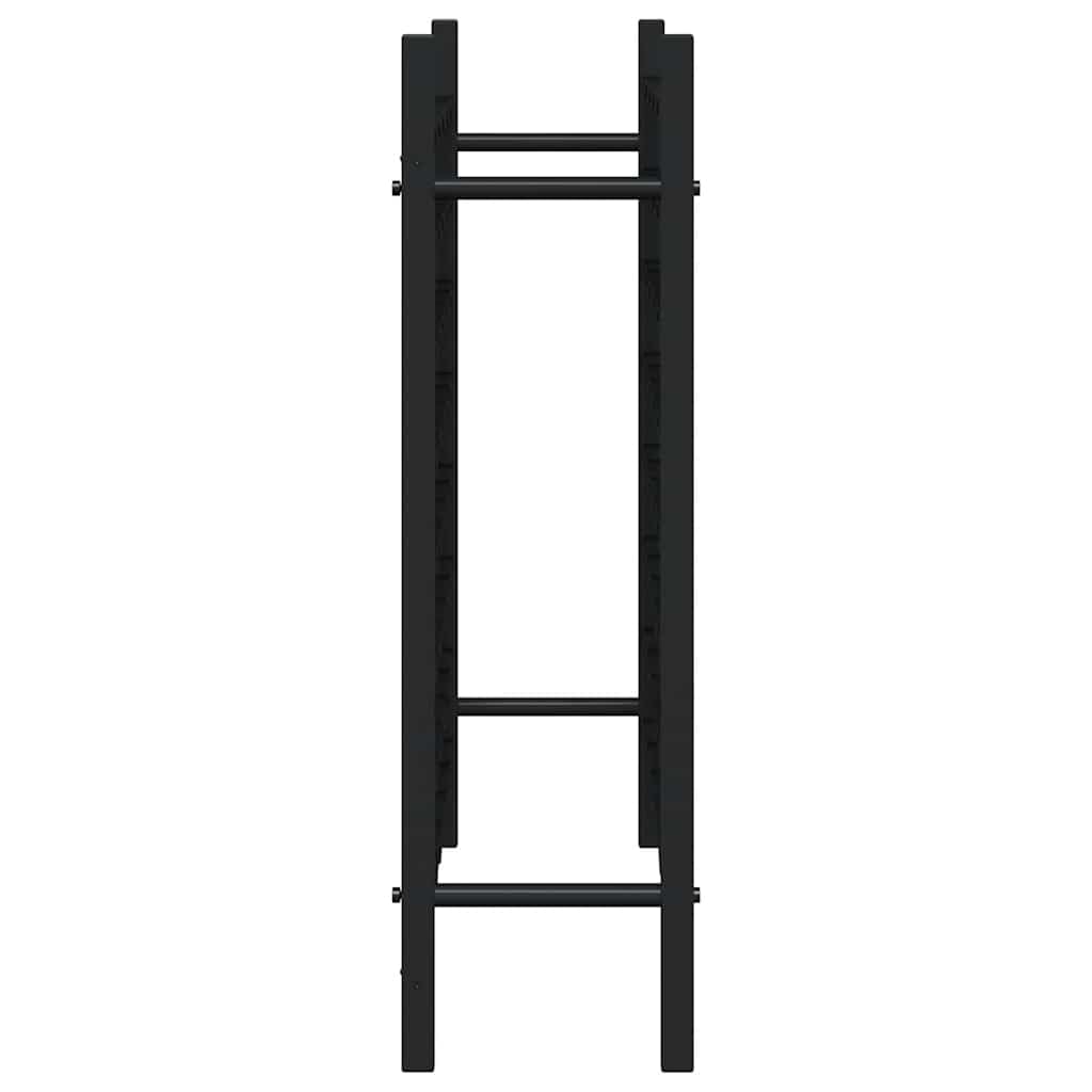 vidaXL Weinregal 48 Flaschen Metall Schwarz