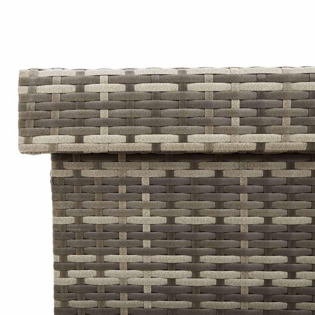 vidaXL Heim & Garten Gartentruhe Grau 110x55x73 cm Poly Rattan