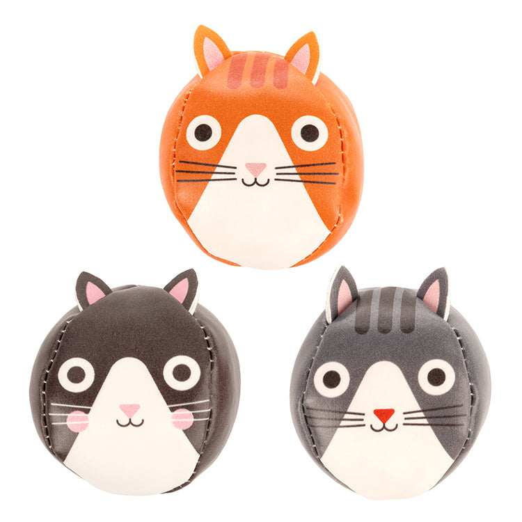 Kikkerland Kidoki Three Little Cats Jonglierbälle 3er Set