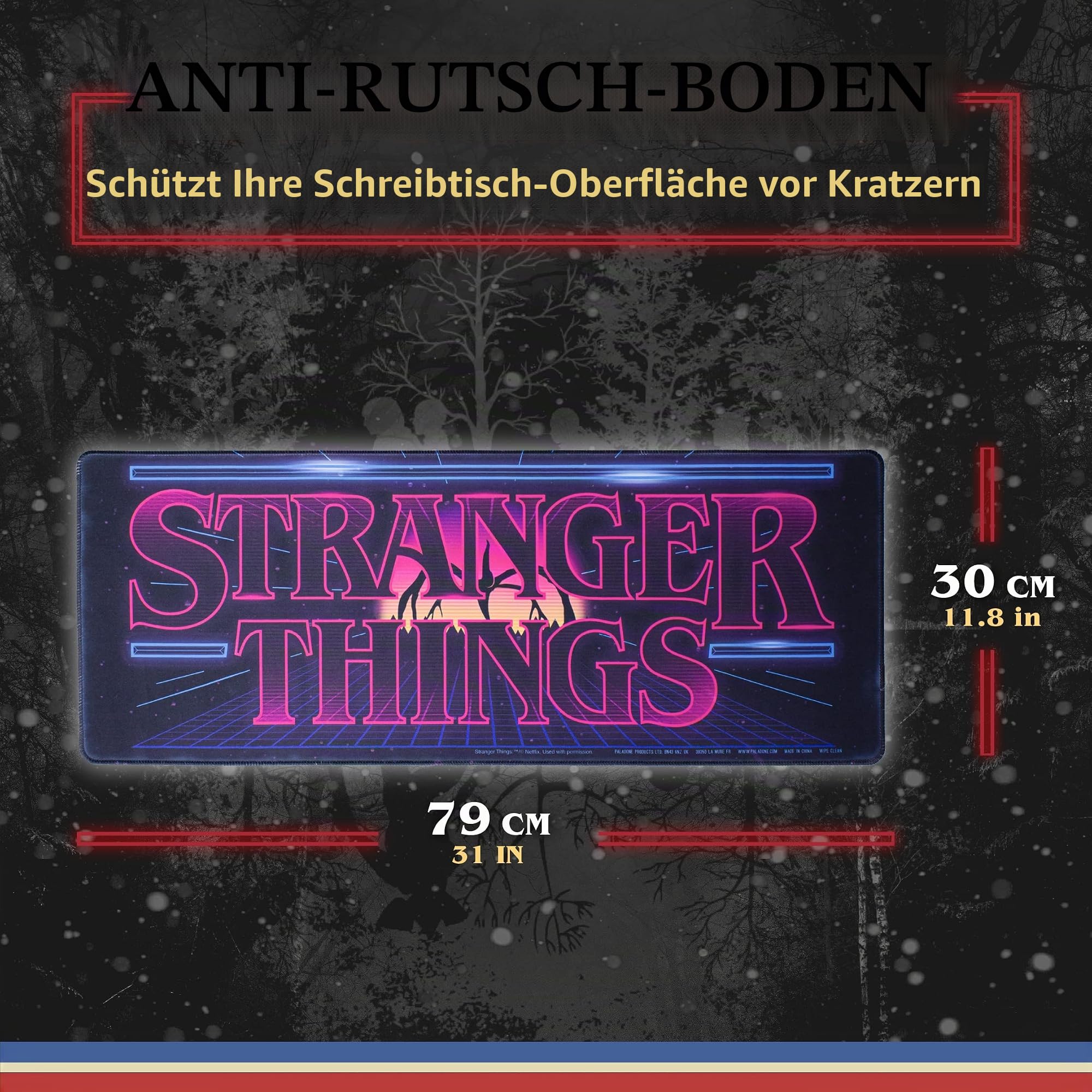 Paladone Stranger Things Desk Mat Mauspad 30x80 cm Mind Flayer