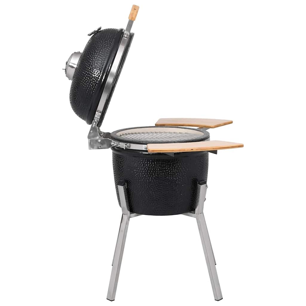 vidaXL Kamado Keramik-Grill 76 cm mit Holz-Ablagen Holzkohle