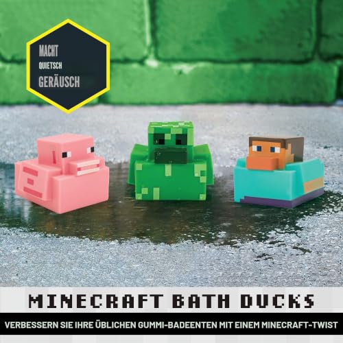 Paladone Homeware Minecraft Badeenten 3er-Set Creeper lizenziert