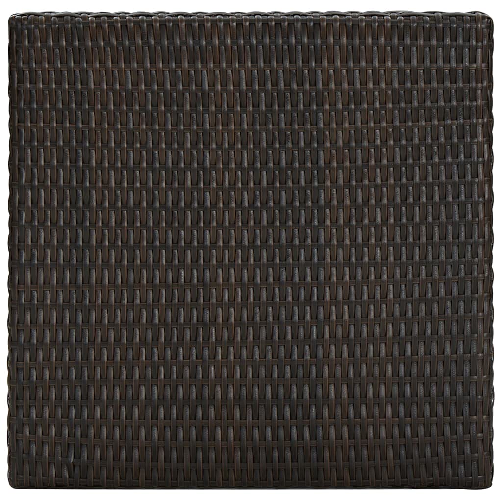 vidaXL Gartenbar Set 3-tlg Braun Poly Rattan mit Armlehnen