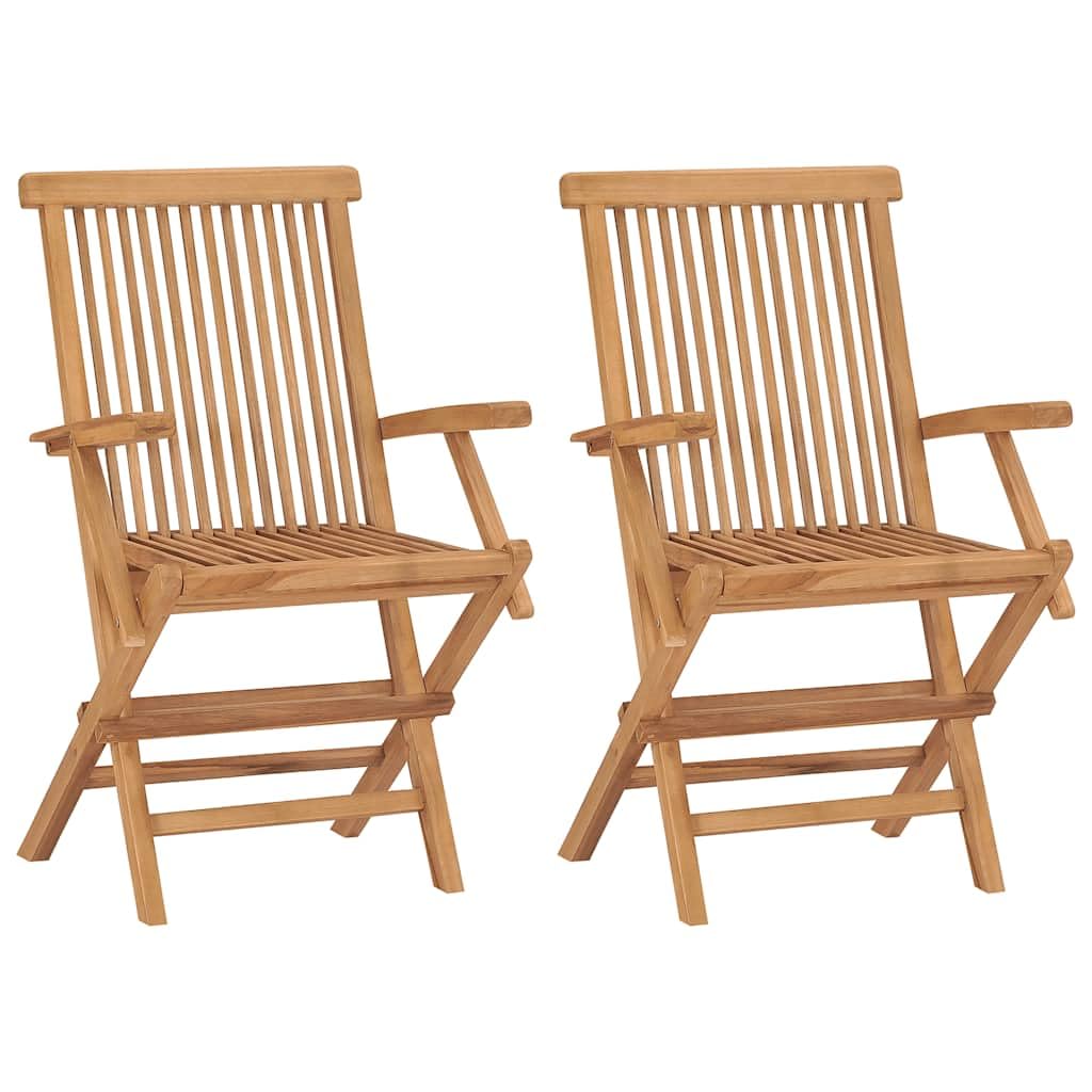 vidaXL 3-tlg. Garten-Essgruppe Teak Massivholz klappbar