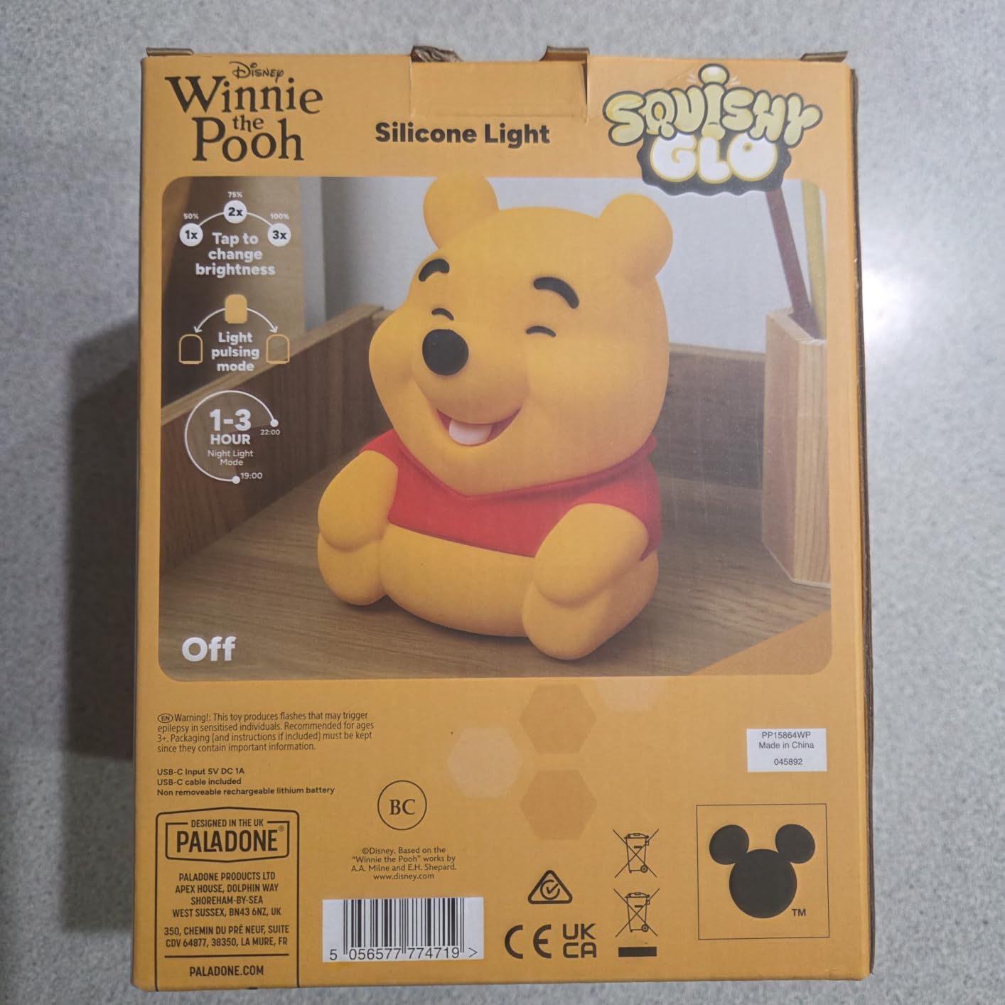 Paladone Winnie Pooh SquishyGlo Nachtlicht 15,5 cm