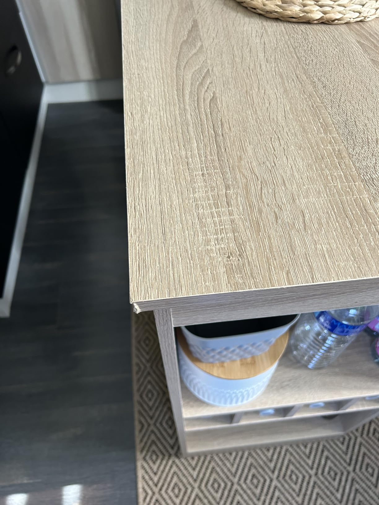 vidaXL Bartisch Stehtisch Holzwerkstoff Weiß 90x47,5x103,5 cm Regal