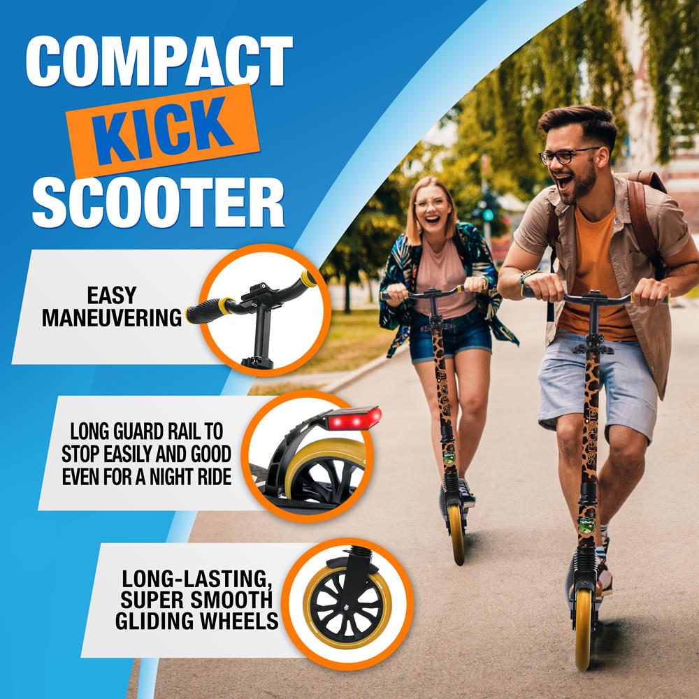 Serenelife Scooters Kick Scooter Leopard klappbar Alu