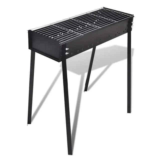 vidaXL BBQ Säulengrill Holzkohlegrill Stahl 75x47x76 cm