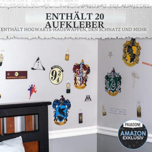 Paladone Harry Potter Wandsticker Set 20 Sticker wasserfest Metallic