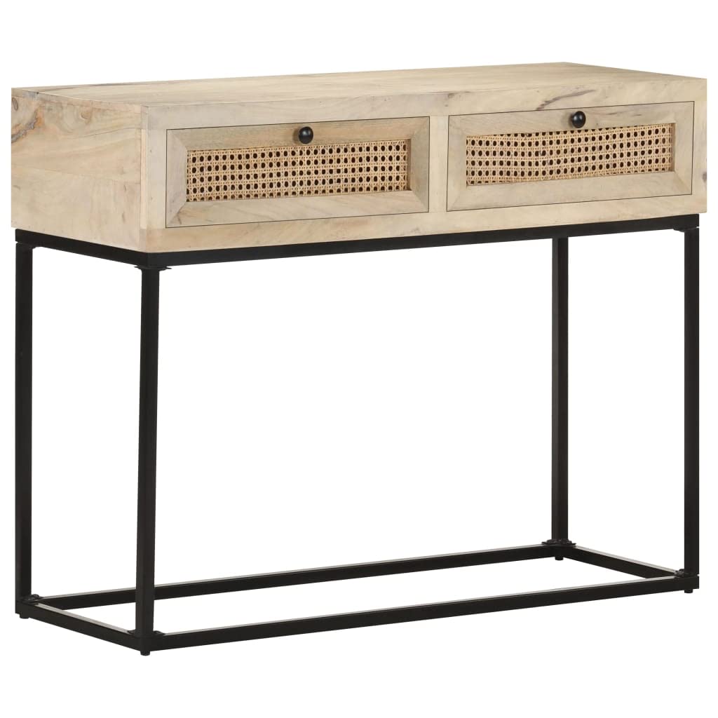 vidaXL Möbel Konsolentisch Mangoholz 100x35x76cm Schubladen