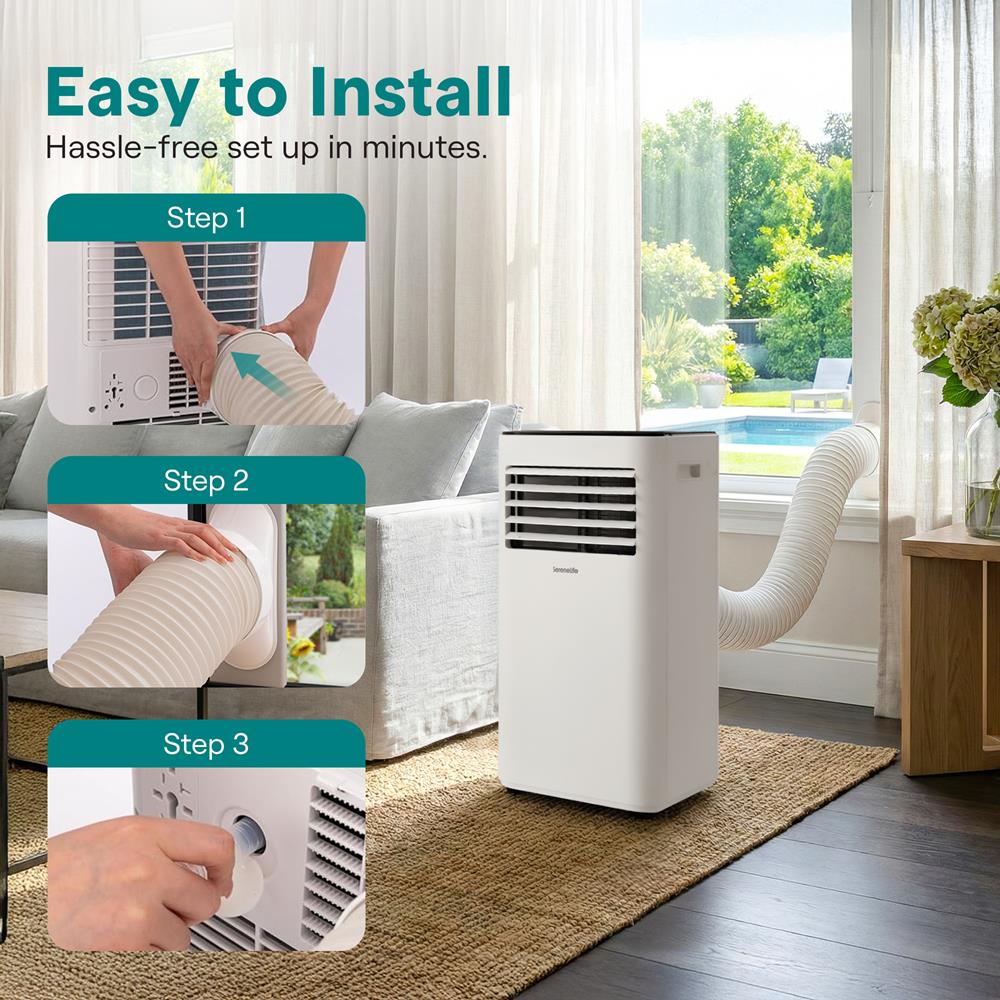 Serenelife Portable AC Mobile Klimaanlage 8000 BTU weiß