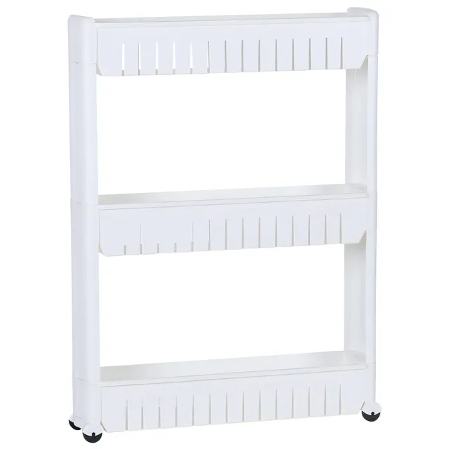 Intirilife Rollwagen Kunststoff weiß 54x12x71cm 3 Ebenen
