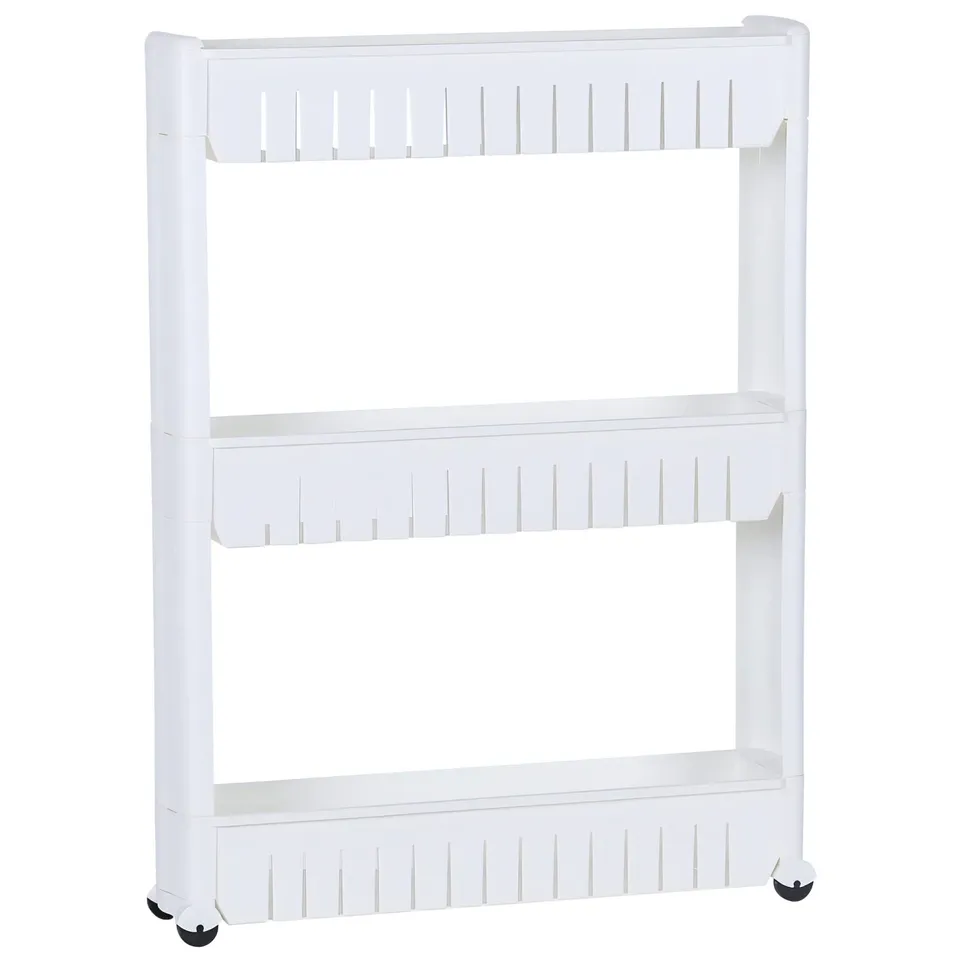 Intirilife Rollwagen Kunststoff weiß 54x12x71cm 3 Ebenen
