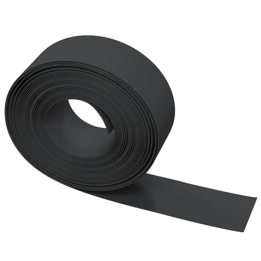 vidaXL Rasenkante Schwarz 10 m x 20 cm PE