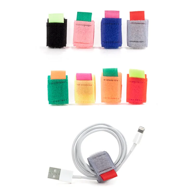 Kikkerland Tech Color Cable Ties Kabelbinder 8er bunt