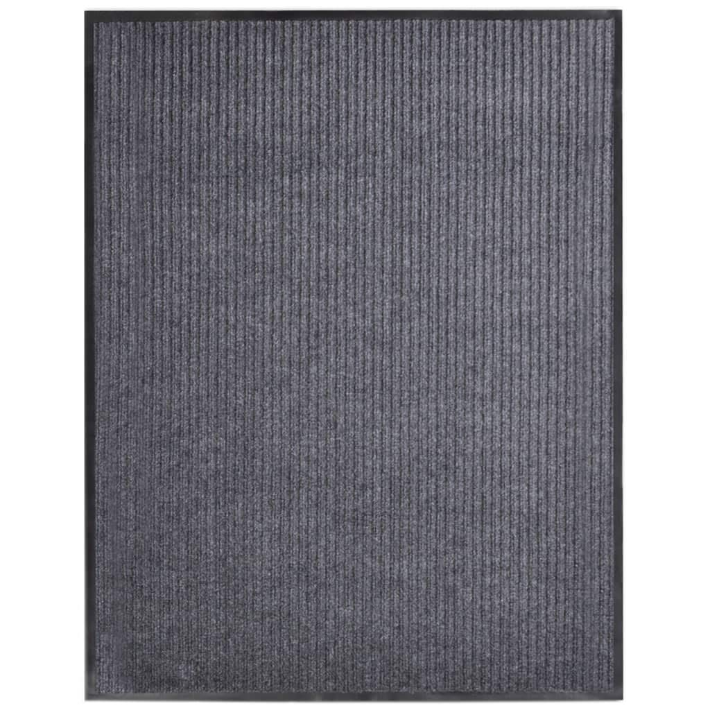 vidaXL Türmatte Schwarz PVC 90x120 cm Rutschfest Fußmatte