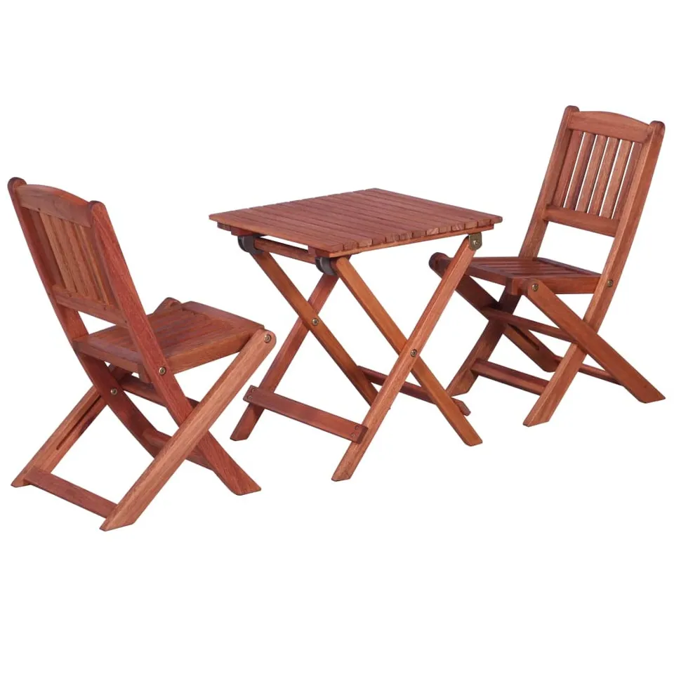 vidaXL Bistro-Set Kinder 3-tlg Eukalyptus klappbar