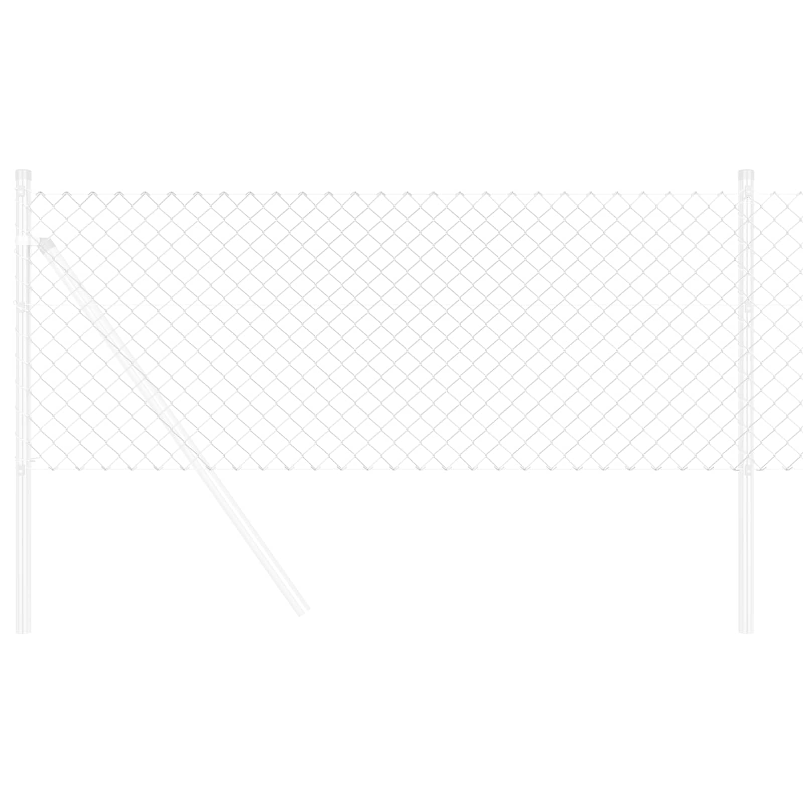 vidaXL Heim & Garten Maschendrahtzaun Stahl Grau 15x1,25 m