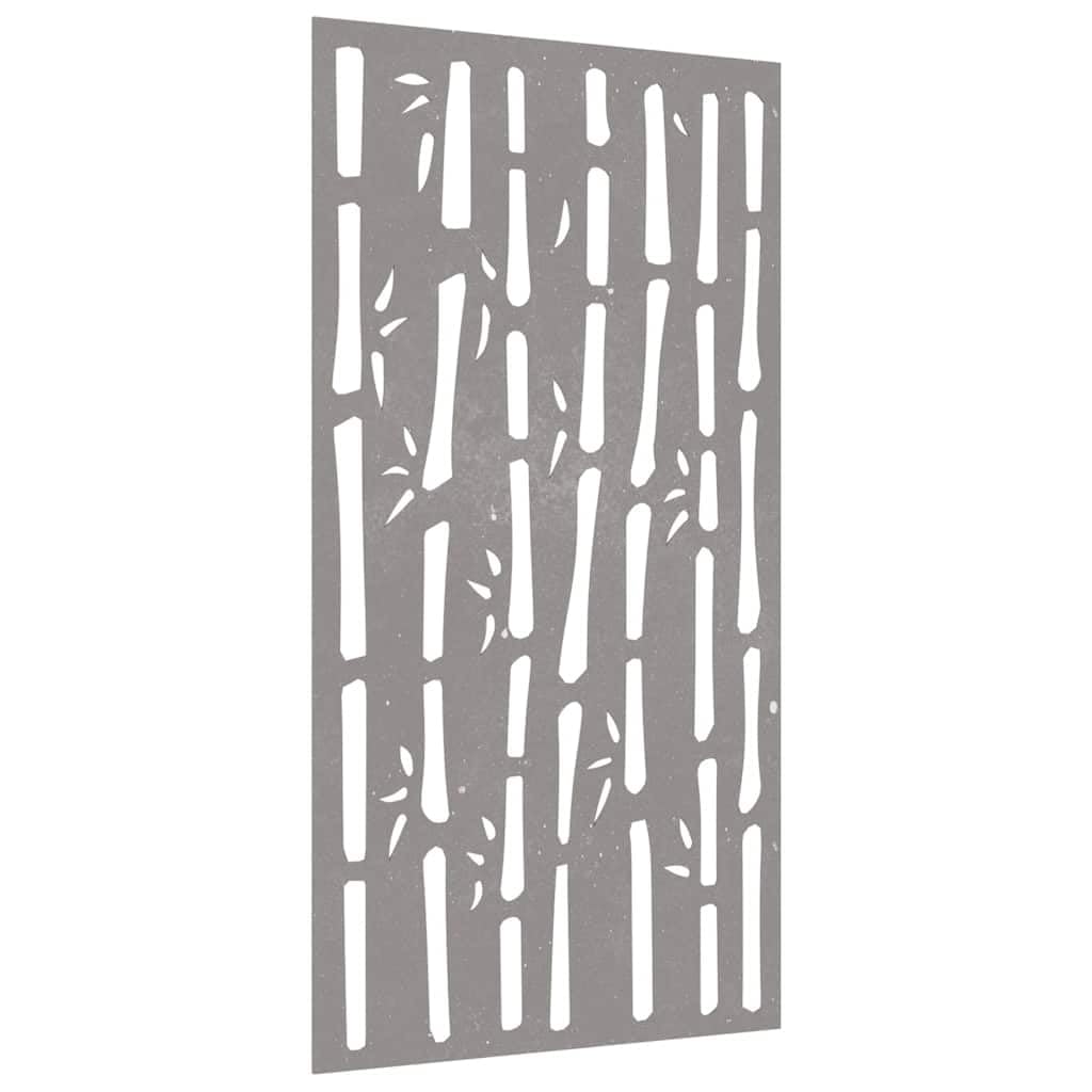 vidaXL Garten Wanddeko 105x55 cm Bambus Cortenstahl