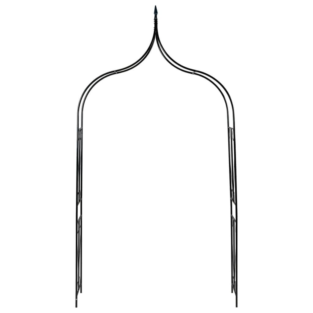 vidaXL Rosenbogen Gartenbogen Eisen dunkelgrün 142x37x275 cm