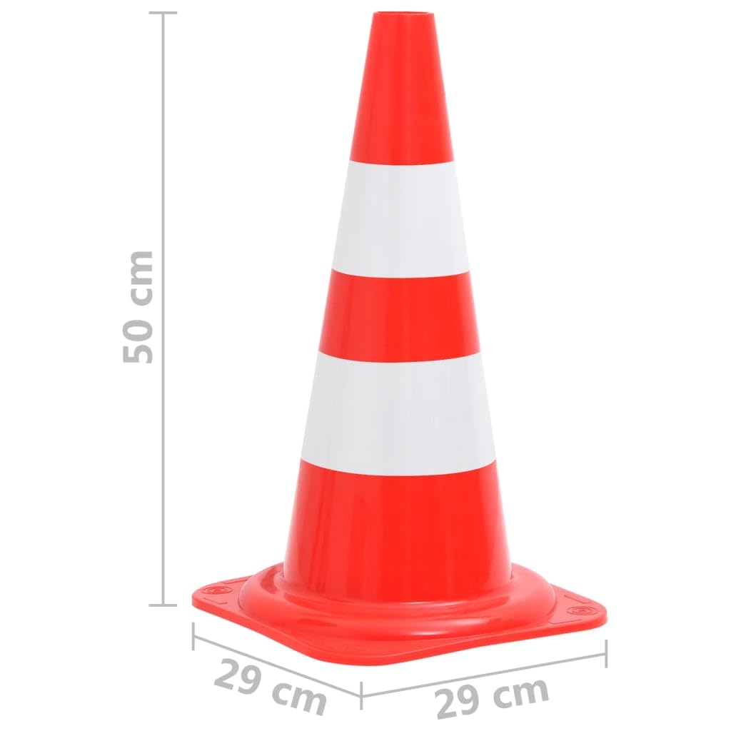 vidaXL Verkehrskegel Reflektierend Rot 50 cm 20 Stk