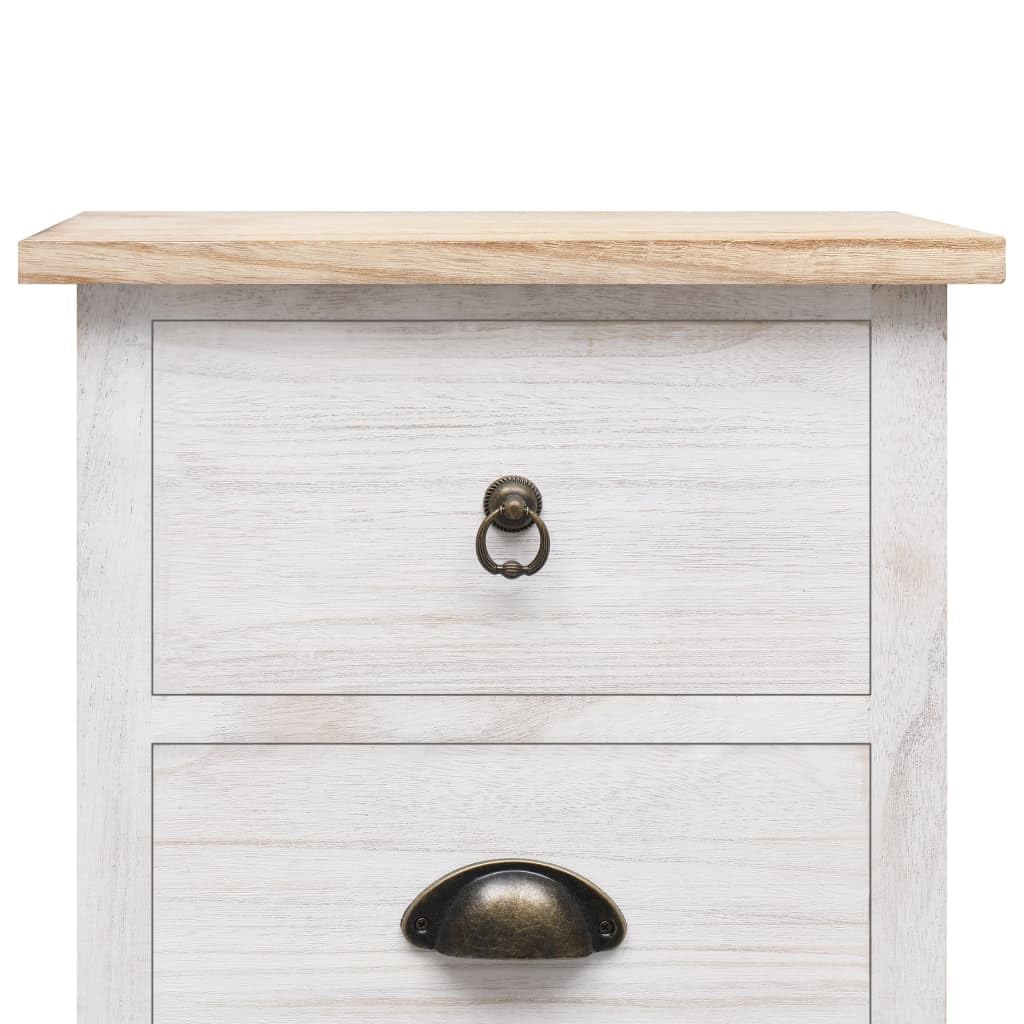vidaXL Beistellschrank Kommode Paulownia-Holz 5 Schubladen 35x25x87cm