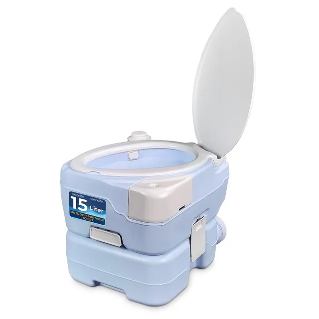 Serenelife Campingtoilette Moonwhite 15 Liter Spülung