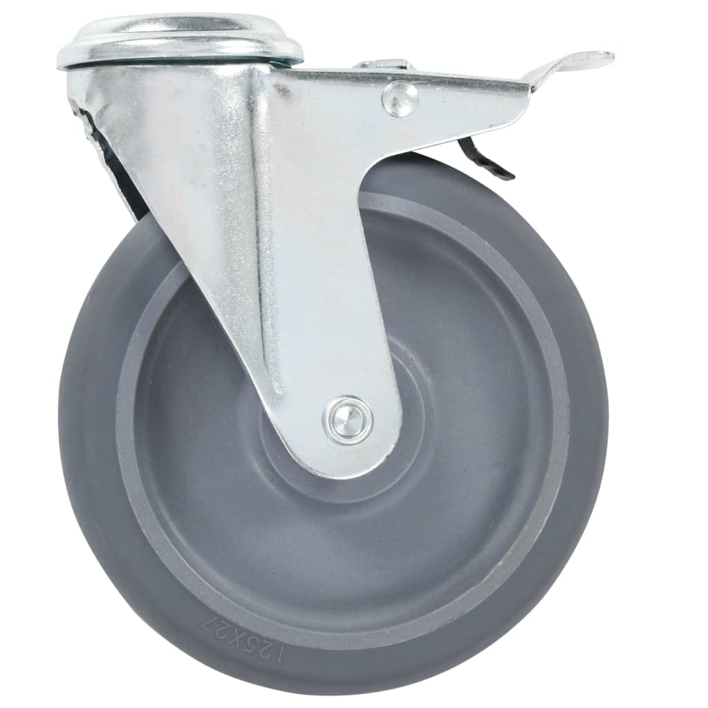 vidaXL Lenkrollen 125 mm Möbelrollen 4er-Set Bremse 320 kg