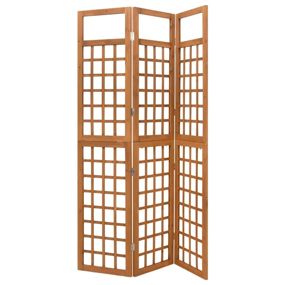 vidaXL Heim & Garten Paravent Spalier 121x180,5 cm Braun Holz