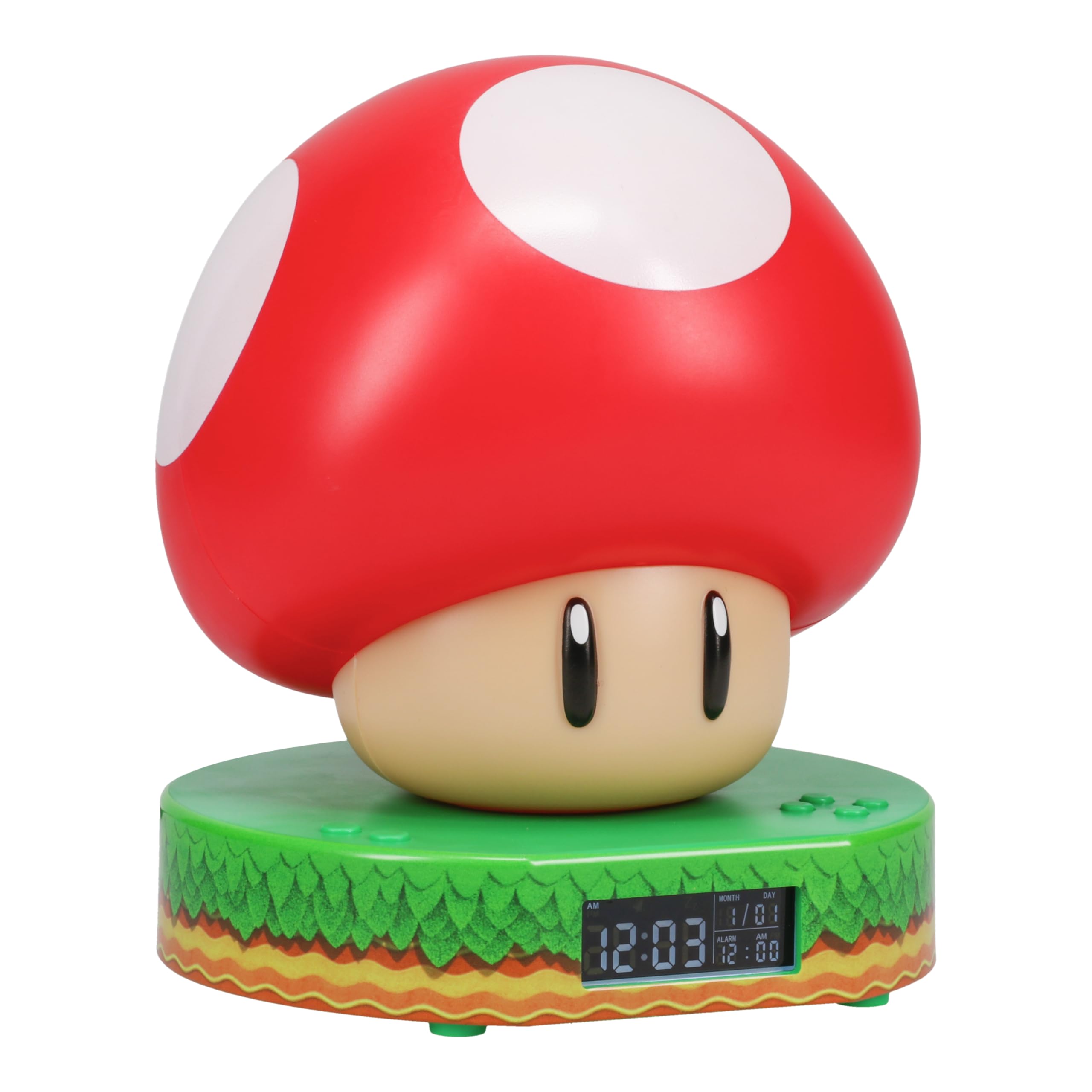 Paladone Super Mario Pilz Digitalwecker Sound Licht Geschenk