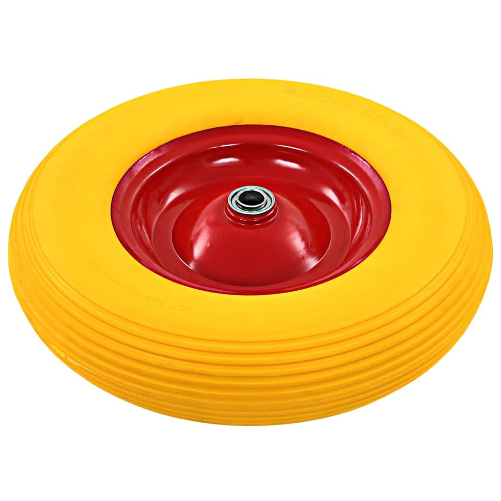 vidaXL Heim & Garten Schubkarrenrad PU 4.00-8 390mm Achse