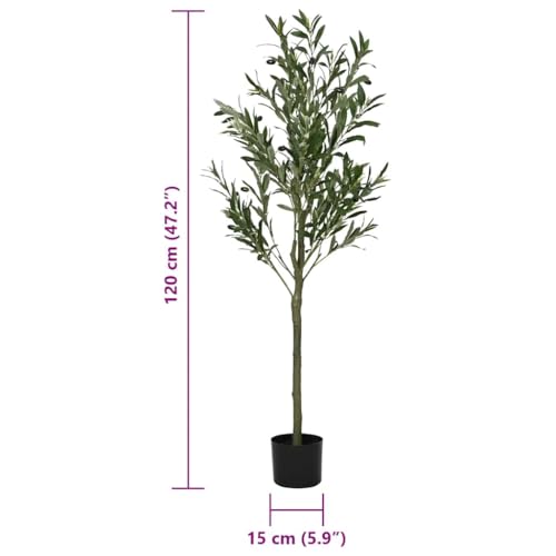 vidaXL Heim & Garten Olivenbaum künstlich 120 cm grün 450 Blätter